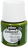 Pebeo Setacolor Opaque Fabric Paint 45-Milliliter Bottle, Greengold