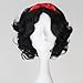 Princess Wig Girl or Child Short Black Curly Costume Cosplay Wig for Halloween