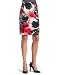 Work Skirts - Mac & Jac Women's Rose Print Sateen Skirt, Red multi, 2
