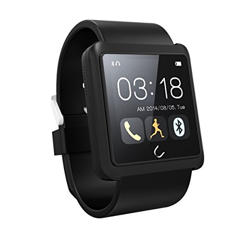 Smart Watch,ELEGIANT U10L Bluetooth 4.0 Pedometer Compass SMS Note Sleep Monitoring Smart Sports Watch for Samsung HTC Sony Nokia Andriod Smart Phones(Black)