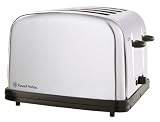Russell Hobbs 14144 4 Slice Classic Toaster in Satin Finish with wide long slots and  frozen, cancel and reheat functions