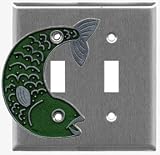 Green Fish Double Switch Plate