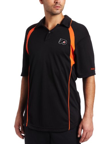NHL Men's Philadelphia Flyers Trainer Polo Shirt (Black, X-Large)