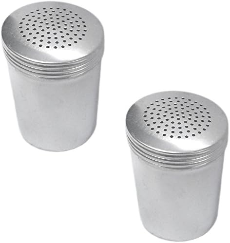 Set of 2 Aluminum Dredges, Salt, Sugar, Spice, Pepper Dredges