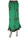 Skirt for Women Ethnic Print Cotton Green Beaded Gypsy Long Skirt 36"l