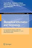 Biomedical informatics and technology : First International Conference, ACBIT 2013, Aizu-Wakamatsu, Japan, September 16-17, 2013 : Revised Selected Papers