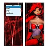 Red Girl Design Decal Skin Sticker for Apple iPod nano 2G (2nd Generation) 2GB/ 4GB/ 8GB Player
