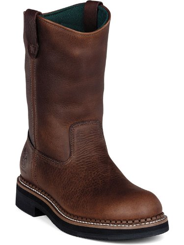 Georgia G4254 Men's 12-inch Wellington Soggy Red Brown Heritage Boot 10 W US