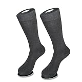 3 Pair of Antonio Ricci Mens CHARCOAL GRAY COTTON Dress SOCKS NEW