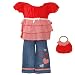 New Bt Kids Toddler Girls Clothing Red Gingham Capri Set