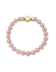 10-11mm 7" Pink Freshwater Pearl Bracelet "A" 14K Yellow Gold Barrel Clasp in Gift Box
