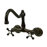Kingston Brass KS3225AX Vintage Wall Mount Kitchen Faucet, 8-1/2-Inch, Oil Rubbed Bronze by Kingston
