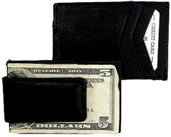 Leather Money Clip & Credit Card Holder - Style 1010R
