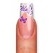 Nailart NAIL TATTOO STICKER - butterfly / floral - purple