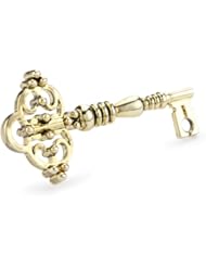 House of Harlow 1960 14k Yellow Gold-Plated Large Key Cocktail Ring, Size 7