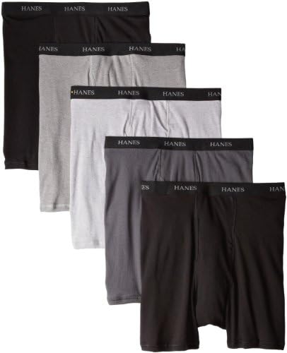 Hanes Men's Classics 5 Pack Boxer Brief, Assorted