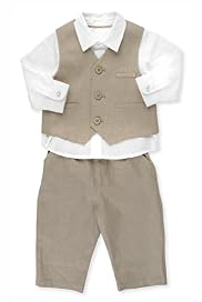 3 Piece Linen Blend Waistcoat Outfit