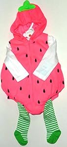 Carter's Halloween Costume Baby Strawberry 18 Mos 3 Pcs