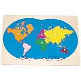 Amazon.com: Montessori Puzzle Map of World Parts w/ Control Maps: Toys ...