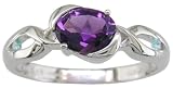 14KW Amethyst and Pariaba Tourmaline Ring