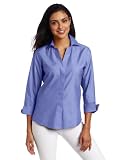 Foxcroft Womens 3/4 Sleeve Fitted Blouse