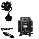 Motorola W755 Auto Cup Holder with Car Charger - Uses Gomadic TipExchange