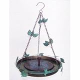Natures Foundry ZBB-0198 Medium Bird Bath with Solar Mister, Copper Bronze