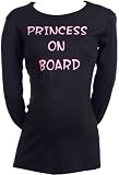 Spoilt Rotten - Princess On Board - Cute Maternity T-Shirt BLACK, Medium, M