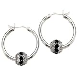 0.70 cttw 14k gold plated 925 Sterling Silver Ball Hoop earrings