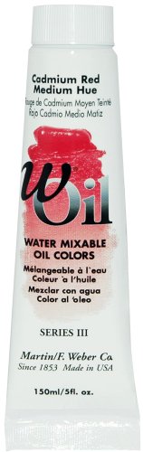 wOil 150ml Water Mixable Oil Color, Cadmium Red Med Hue