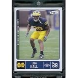 2007 SAGE HIT Leon Hall #29 Michigan Wolverines - RC - Rookie Football Card - Shipped In Protective Display Case!
