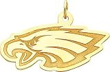 14K Gold NFL Philadelphia Eagles Logo Charm