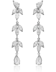 Diamond & 18k White Gold Dangle Earrings