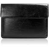 Lavievert Classic High Quality and Soft Leather Bag Laptop Sleeve Notebook Snug Cover Case (Water Resistance) for Apple 13" Macbook Air / 13 inches Macbook Pro with Retina (with Microfiber Interior and Card Slot and an Extra Pocket In Back)- Black