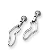 Diamond and Sterling Silver Earrings