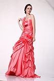IMAGE OF #3185 Coral Strapless Pick-up Skirt Pageant Prom Gown