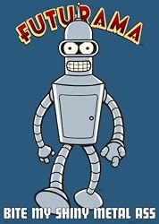Futurama - Bender Bite My Shiny Metal A&$ - 24x36 Poster