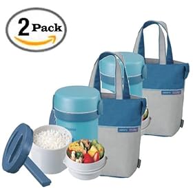 Zojirushi SL-ME07GS Ms. Bento Stainless Lunch Jar 2 Pack