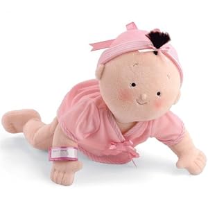 Rosy Cheeks Brunette Baby Girl Doll by North American Bear