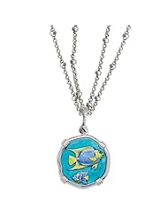 Guy Harvey 25mm Enamel Angelfish Double Chain Necklace