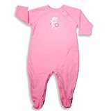Mulberribush - Newborn Girls Long Sleeve Footed Coverall, Pink