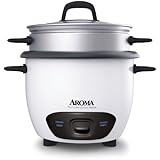 Aroma 6-Cup (Cooked)  (3-Cup UNCOOKED) Pot Style Rice Cooker and Food Steamer (ARC-743-1NG)