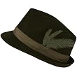 Light Cool Summer Spring Printed Feather Fedora Trilby Sun Hat Cap Black 57cm