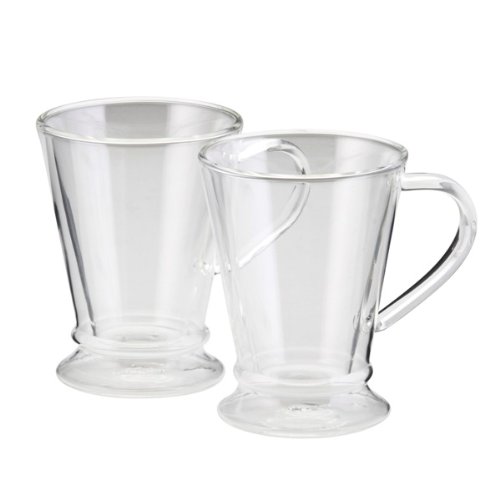 BonJour 2-Piece Insulated Glass Coffee Mug Set On Sale