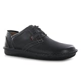 Clarks Un Beat Black Leather Mens Shoes