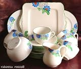 Review staffordshire  / Staffordshire Ivory Hand Painted Floral Staffordshire Hand painted Cornflower Blue K17 EN Cup and Saucer