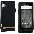 Black Rubberized Snap On Faceplate for Motorola Droid A855