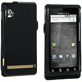 Black Rubberized Snap On Faceplate for Motorola Droid A855
