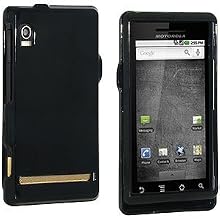 Black Rubberized Snap On Faceplate for Motorola Droid A855