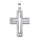 14k White Gold Diamond Surrounded Cross Pendant .58 ct 41ZcZ5PH9JL. SL160 14k White Gold Diamond Surrounded Cross Pendant .58 ct